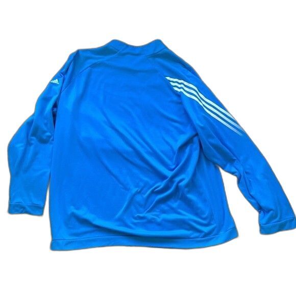 Men's Adidas 1/4 Zip Blue Track Pullover Size XXL - Picture 2 of 5